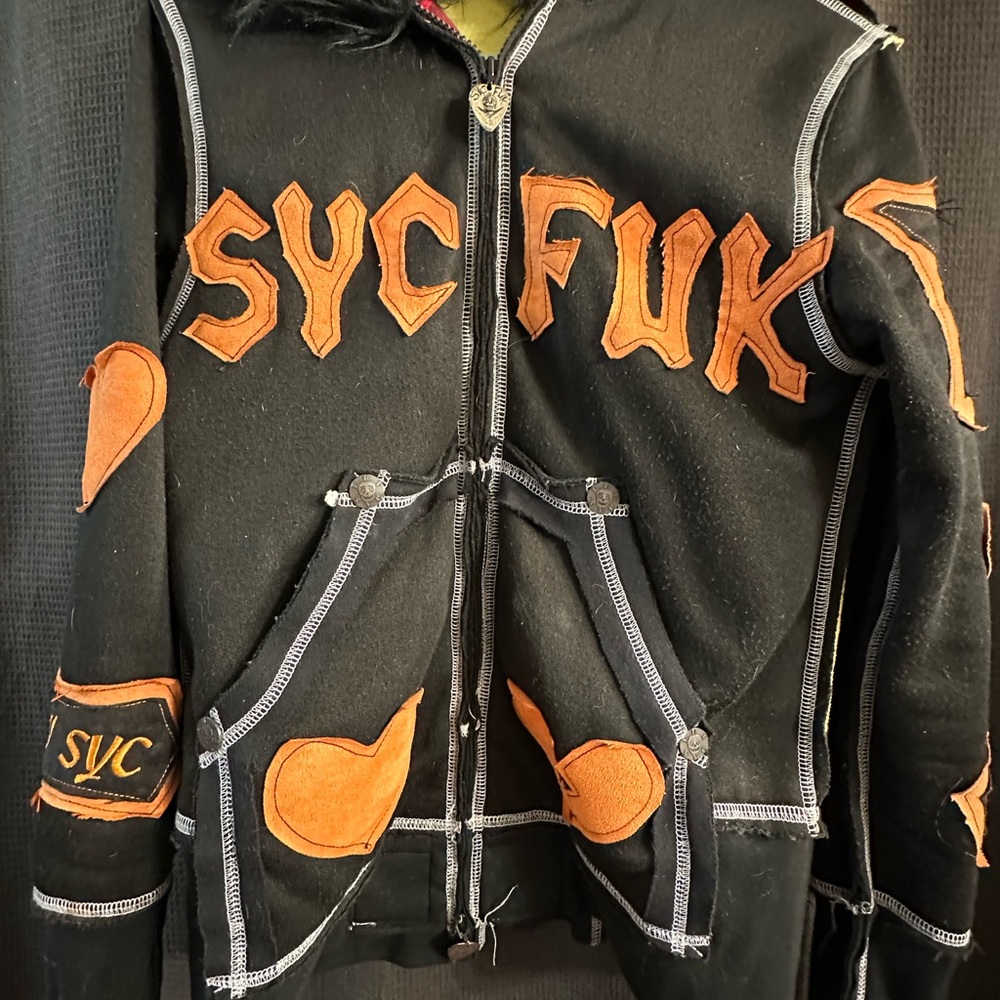 SYC FUK Street Youth Couture Skull Hoodie By Bucky Bakes. RARE
